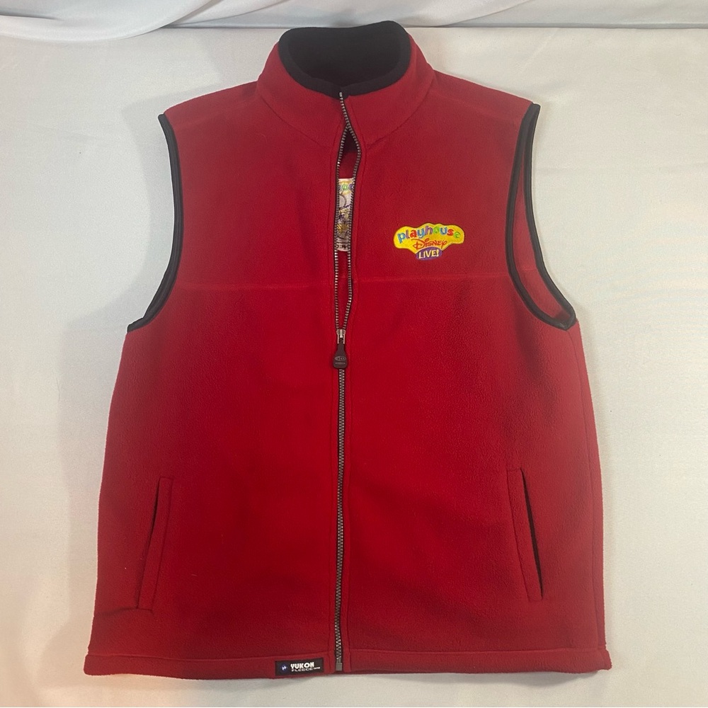 Disney Playhouse Red Vest Pockets Full Zip Vest Men’s • Size Medium • VERY RARE